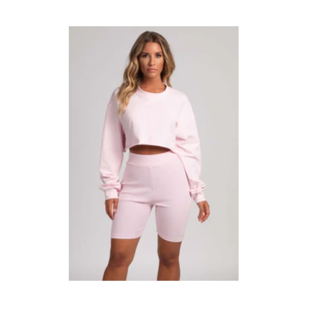 NWT Meshki Baby Pink Cropped Jumper